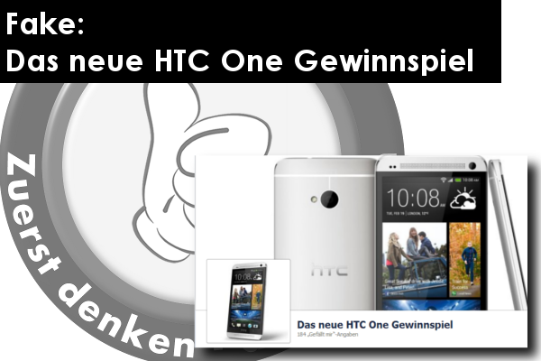 Fake: Das neue HTC One Gewinnspiel