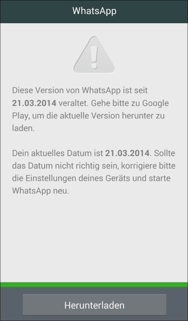WhatsApp Update 21.03.2014