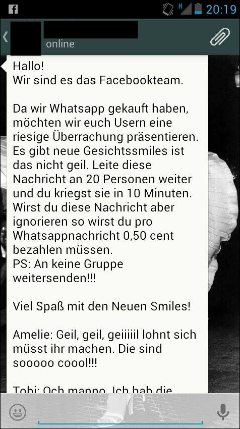 Whatsapp Kettenbriefe Mit Smileys