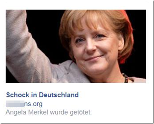 Angela Merkel wurde getötet