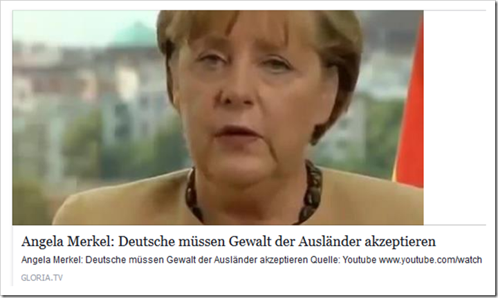 Merkel verlangt Akzeptanz von Ausländergewalt? Nein!