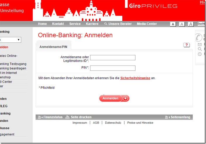 Sparkasse Parsberg Online Banking