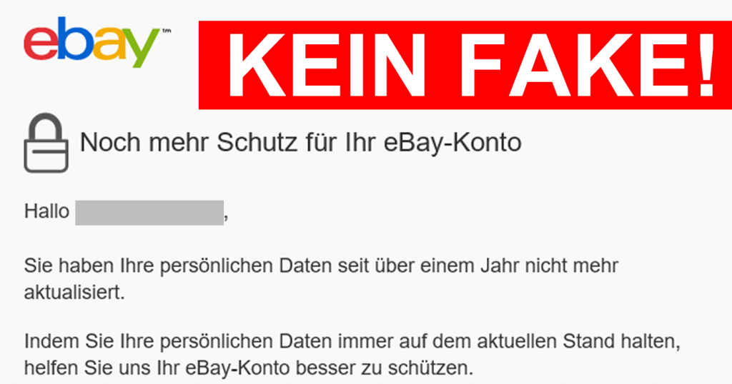 Echte E-Mail von eBay verunsichert Internet User