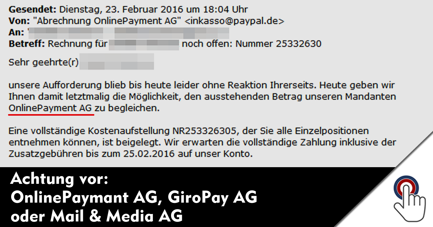 Giropay Fake Mail