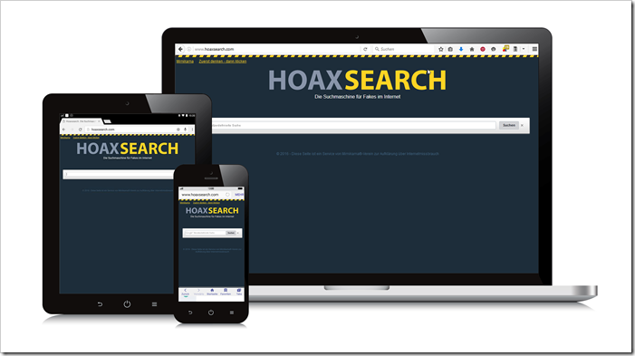 Hoaxsearch–die neue Suchmaschine für Fakes, Hoaxes, Betrugsfallen