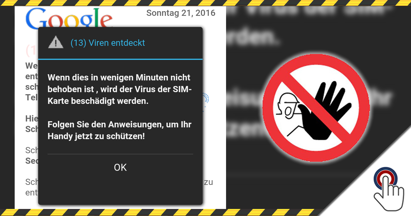 Samsung Handy Virus Warnung