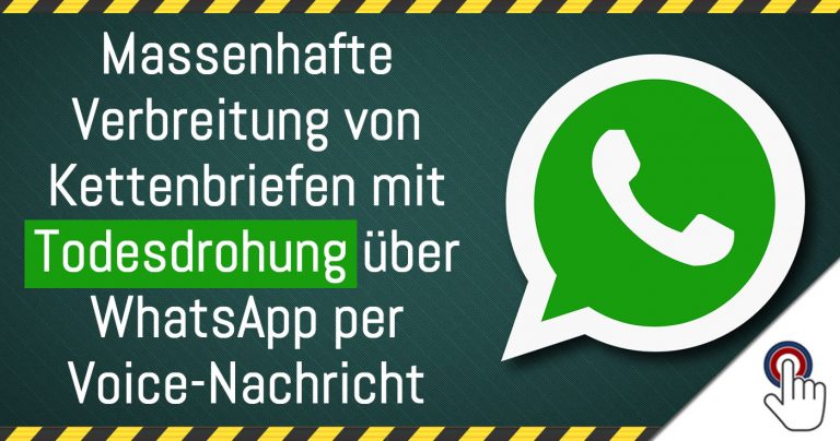 Kettenbriefen mit Todesdrohung über WhatsApp