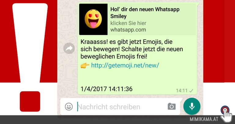 WhatsApp-Warnung: Klicken Sie nicht auf “getemoji”