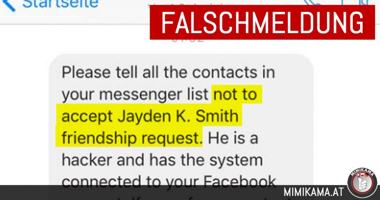 Hacker-Warnung über Jayden K. Smith ist Hoax