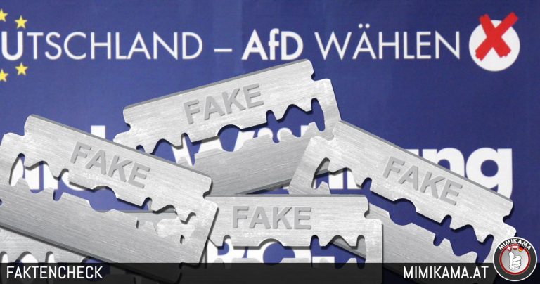 Die AfD versteckt keine Rasierklingen unter Wahlplakaten