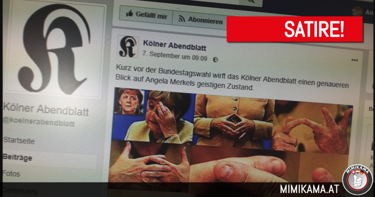 Merken: Kölner Abendblatt = Satire!
