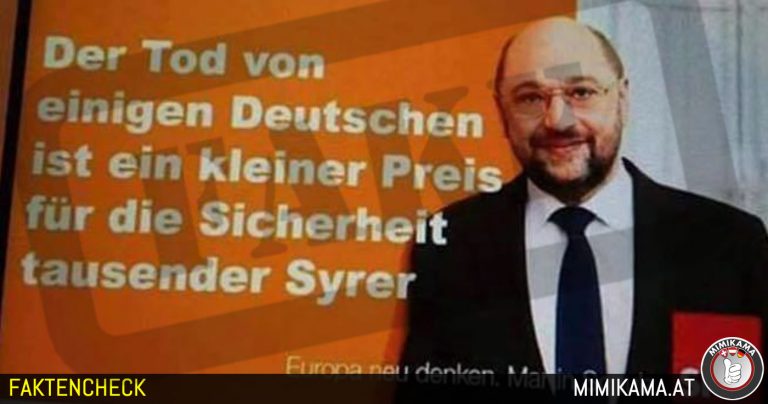 Dieses Zitat von Martin Schulz (SPD) ist ein Fake