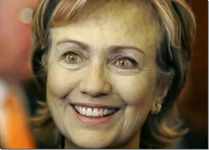 Hillary Clinton, Reptiloid, Bildquelle: prophetie-heute.de