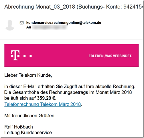 Vorsicht Vor Telekom Rechnung März 2018 Mimikama