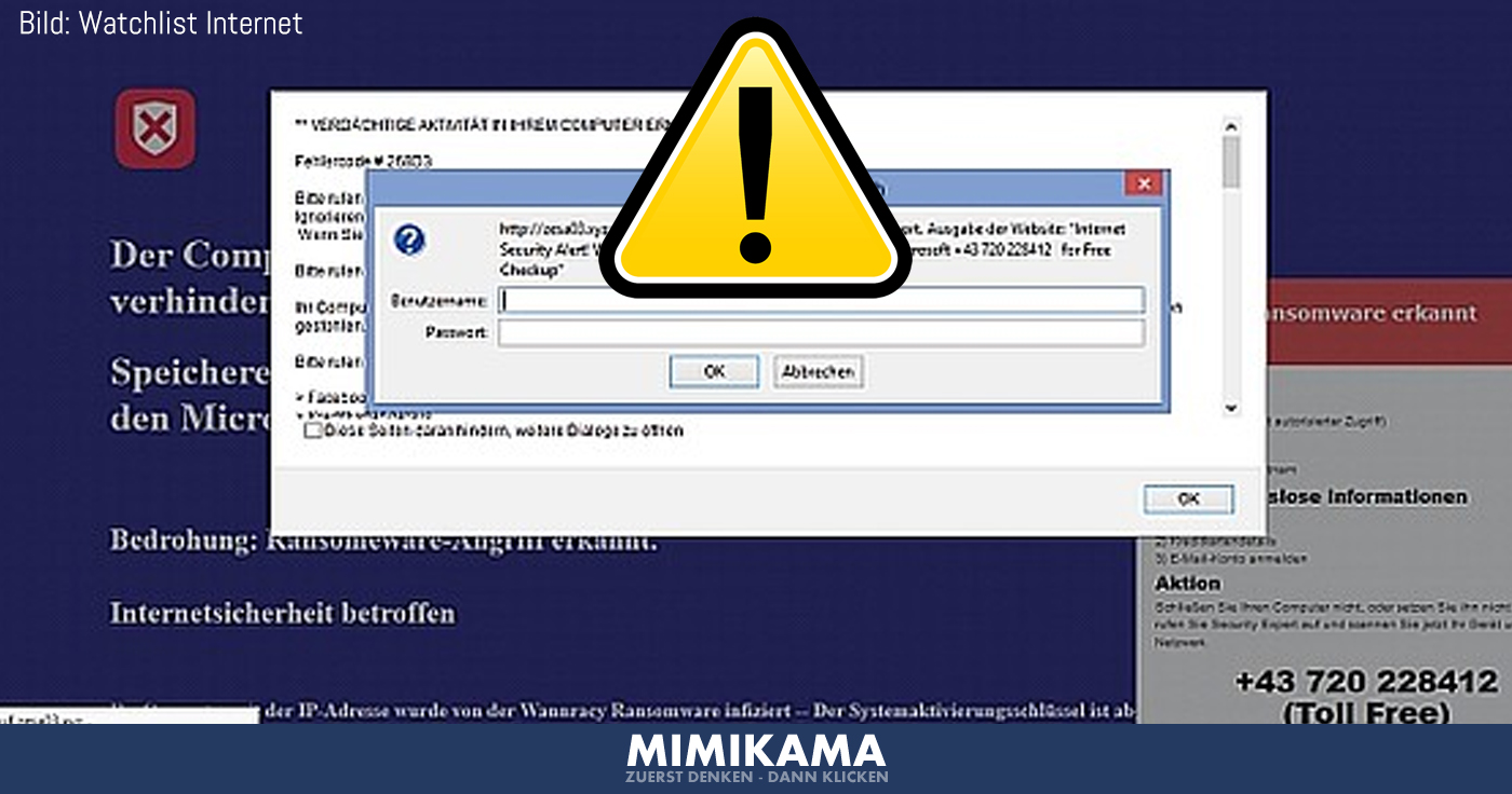 Warnung vor gefälschtem Microsoft-Sicherheitshinweis!