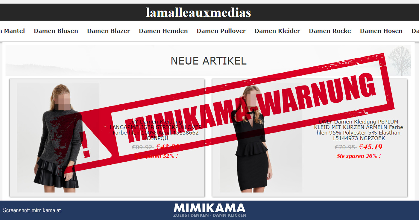 Fake-Shop “lamalleauxmedias”: Hier lieber nicht bestellen!