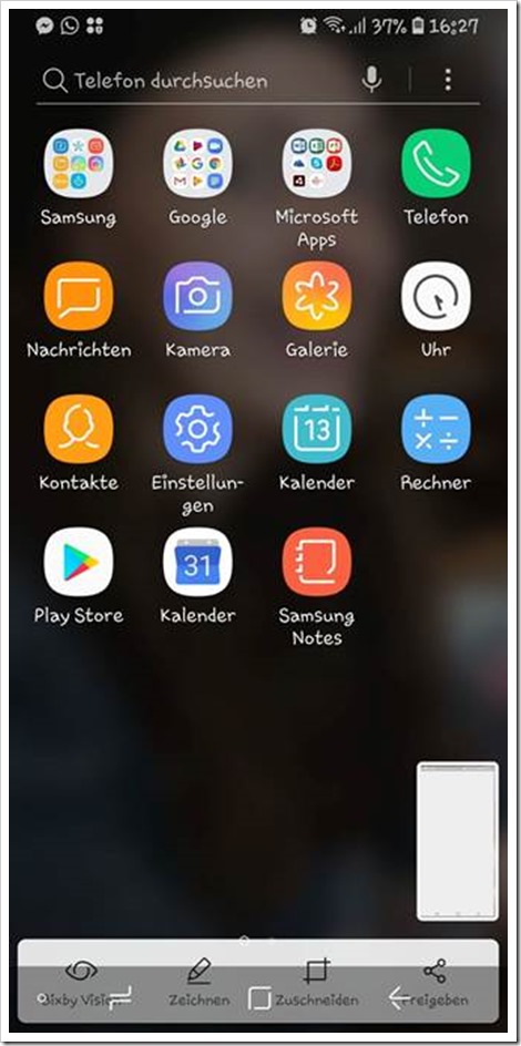 Vorinstallierte Apps. / Screenshot by mimikama.at-Nutzeranfrage