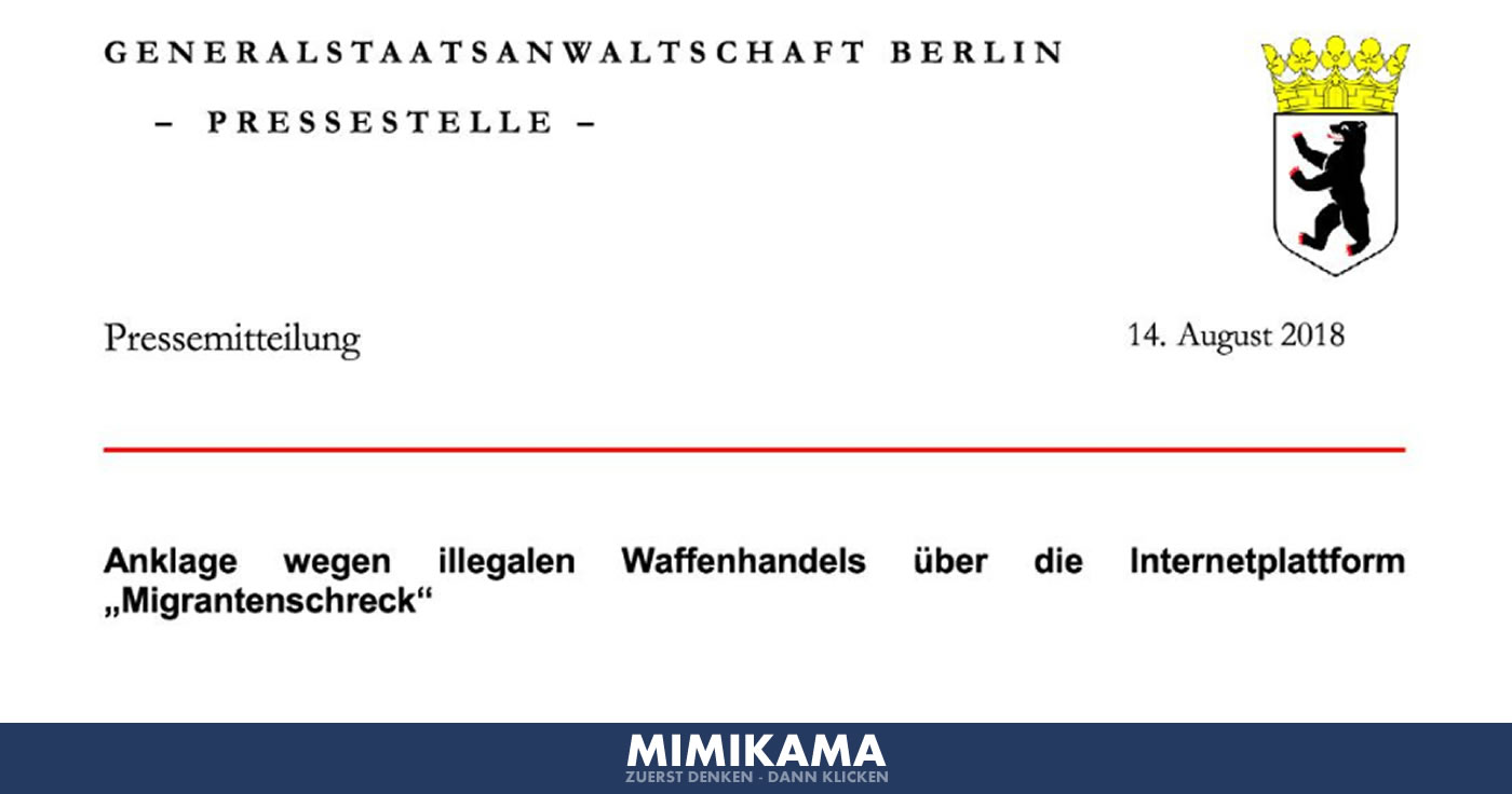 Die Staatsanwaltschaft Berlin hat gegen den 34-Jährigen Mario R. Anklage wegen unerlaubten Waffenhandels erhoben.