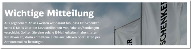 Screenshot DB-Schenker Webseite / Mimikama