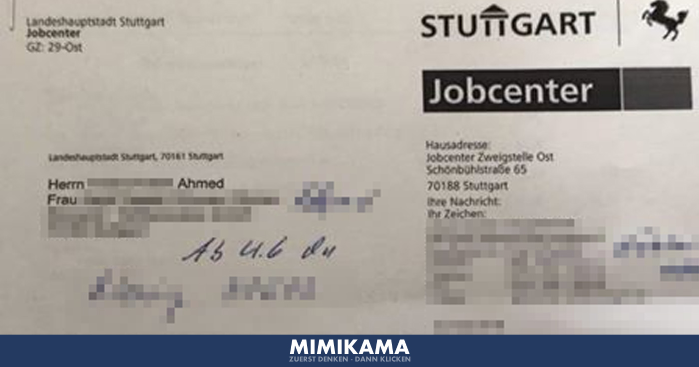 Der Stuttgarter Jobcenter-Bescheid