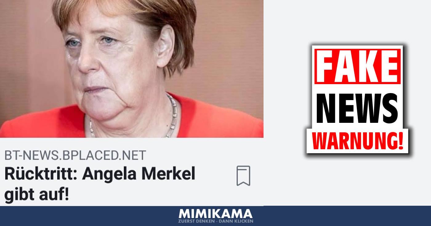 Faktencheck zu "Rücktritt: Angela Merkel gibt auf!"
