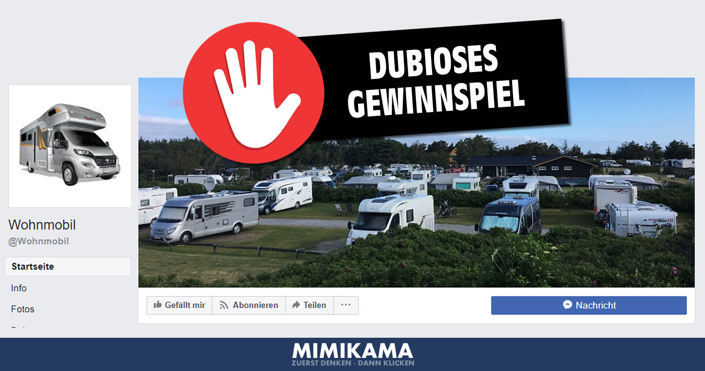 Die Fake-Firma „Wohnmobil Deutschland GmbH" und ihr Gewinnspiel