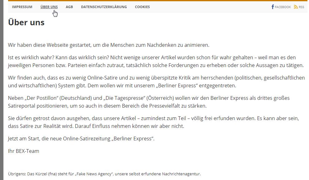 Screenshot by mimikama.at / Quelle: Berliner Express