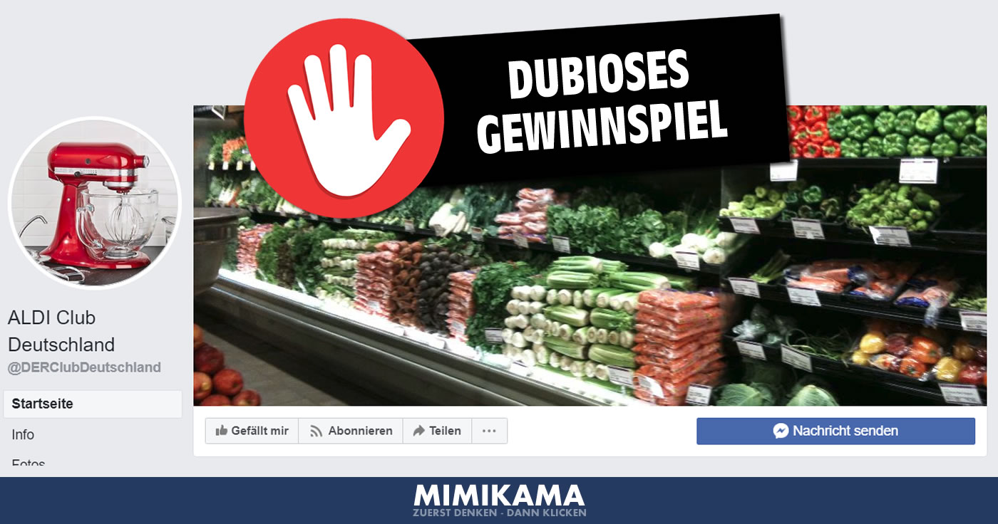 Dubioses Facebook-Gewinnspiel: ALDI Club Deutschland verlost Kitchenaid Mixer?