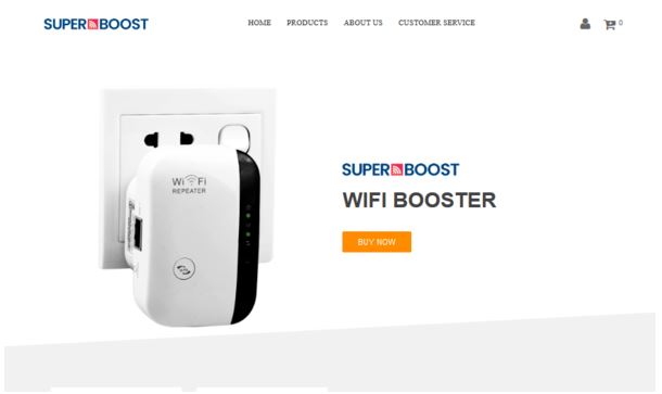 Die Startseite von SuperBoost Wifi  / Quelle: Watchlist Internet
