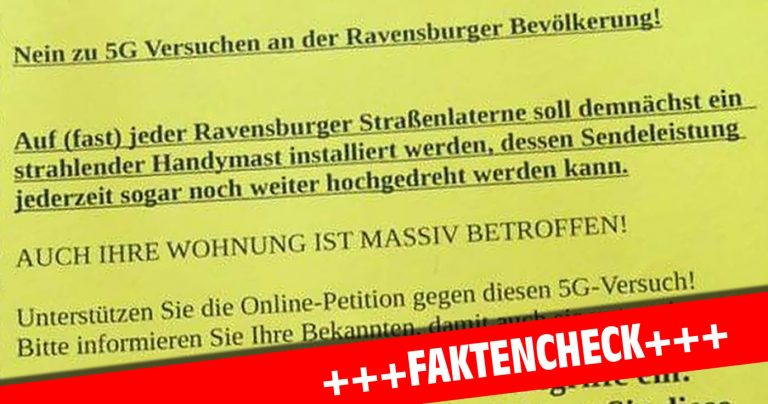 Faktencheck: Das Flugblatt in Ravensburg gegen 5G