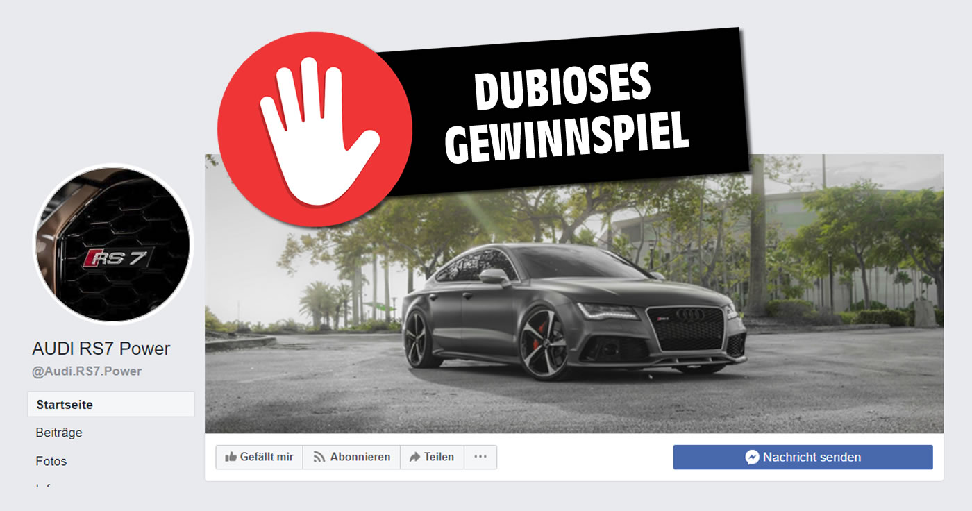 Diese Facebook-Seite verlost angeblich 10 Audis