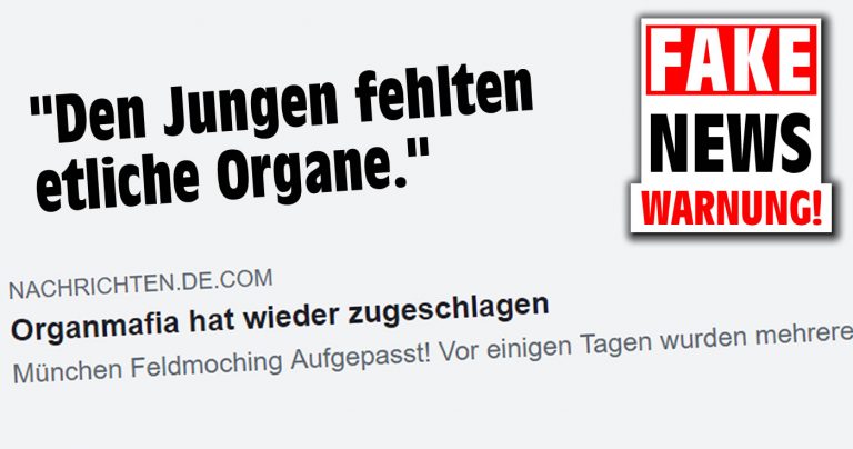 Fiese Falschnachrichten: Organ-Mafia in München unterwegs?