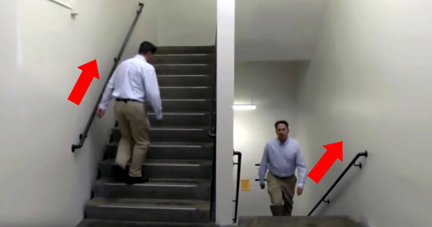 Diese Treppe entsagt jedem physikalischen Gesetz.