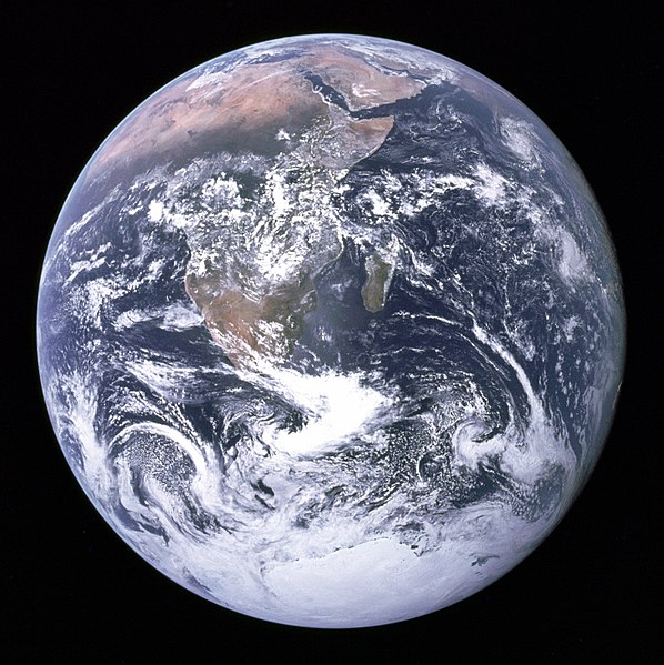 Quelle: Wikimedia, die Erde aus Sicht der Apollo 17-Astronauten, 7. Dezember 1972 
