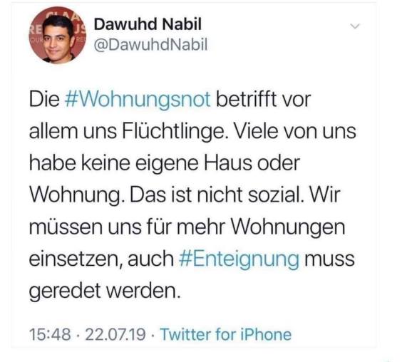 Screenshot eines Tweets des Users "Dawuhd Nabil"