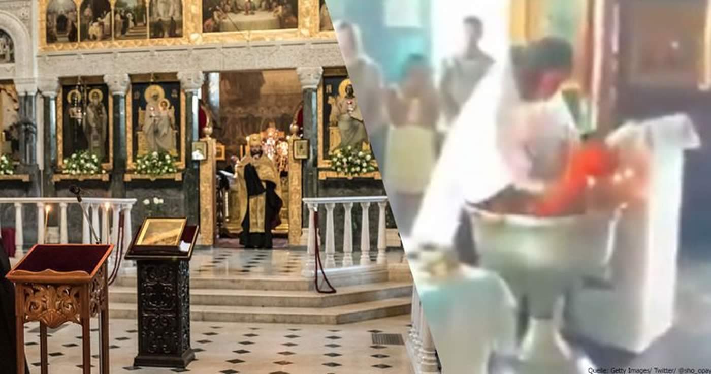 Kein Fake: Russischer Priester misshandelt Säugling!