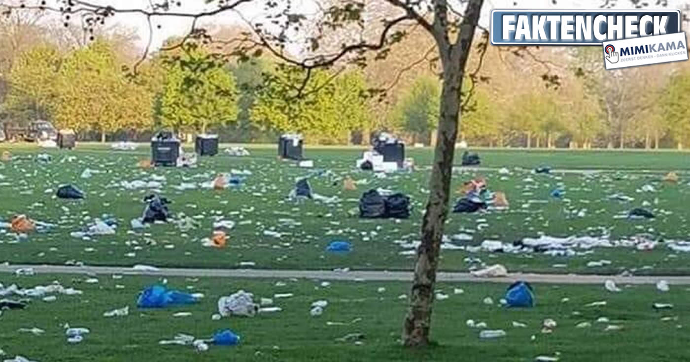 Faktencheck: Müll im Park von "420-Event"