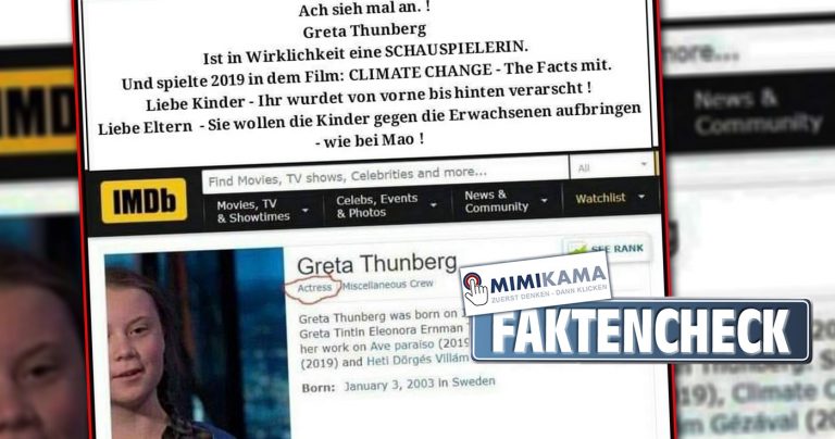 Greta Thunberg ist keine Schauspielerin