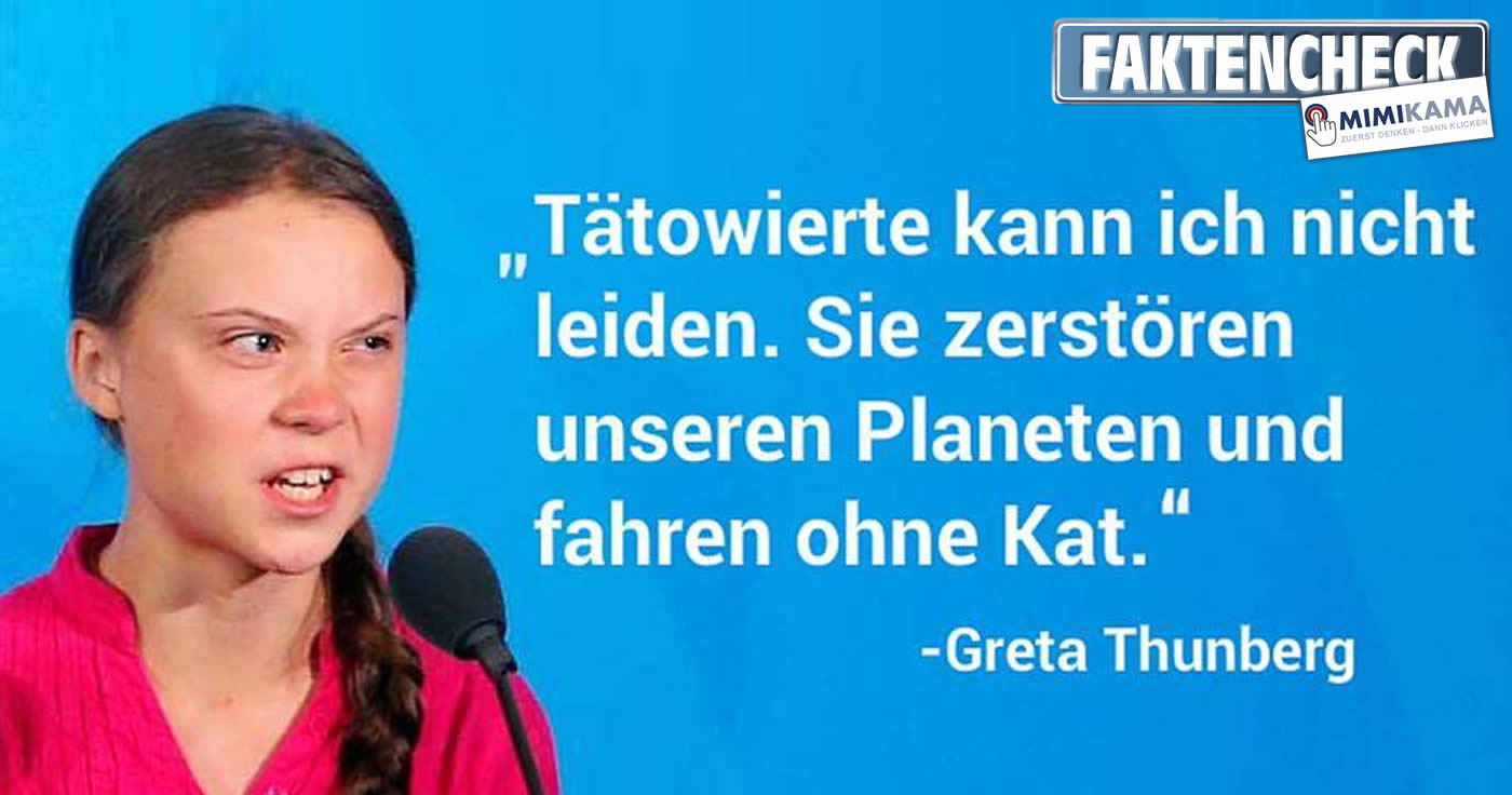 Faktencheck: "Tätowierte kann ich nicht leiden..." Greta Thunberg