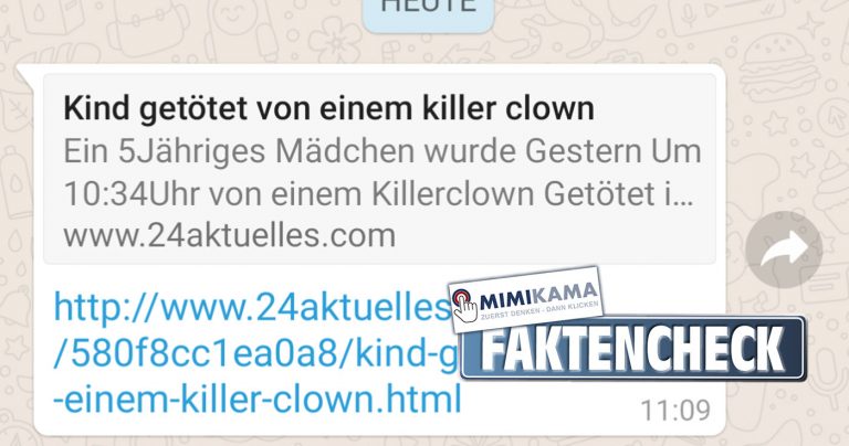 Killer Clown Meldung verunsichert Menschen: Artikel ist ein Fake!