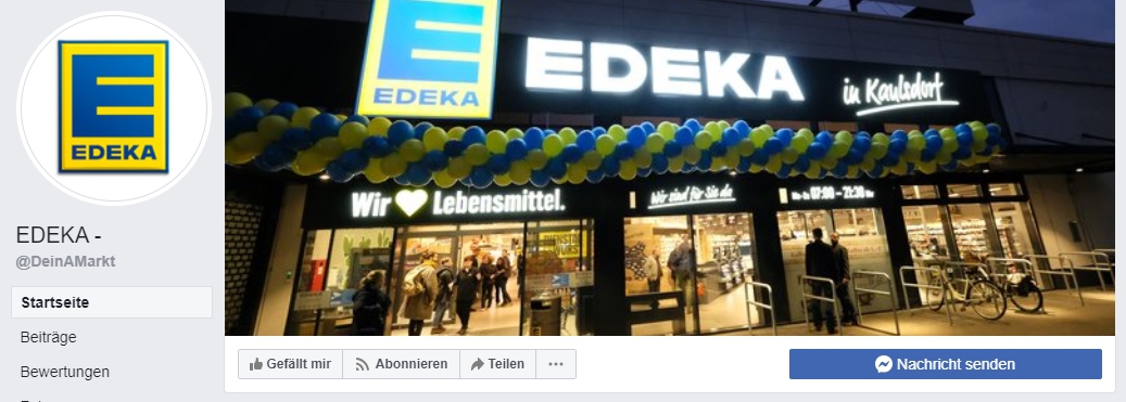 Gefälschte EDEKA-Facebook-Seite