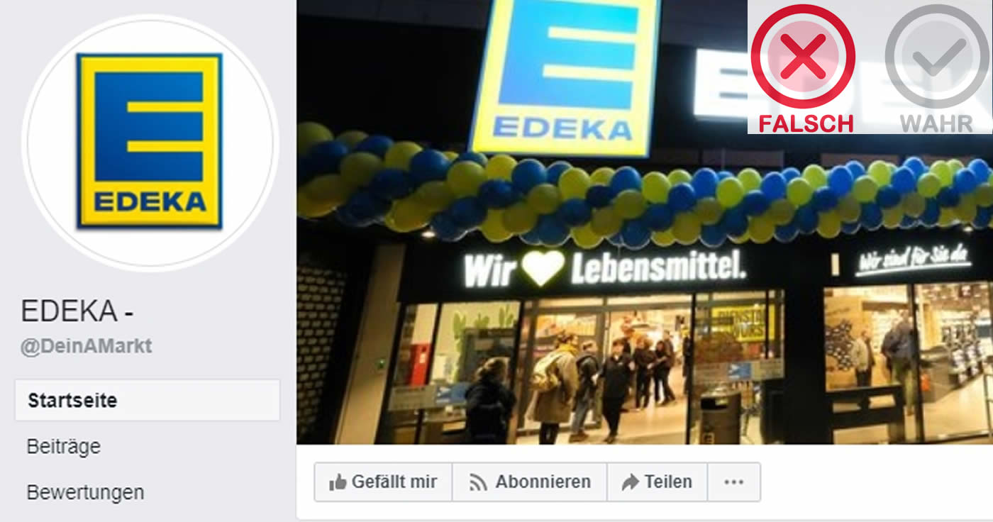Facebook-Faktencheck zu: EDEKA -