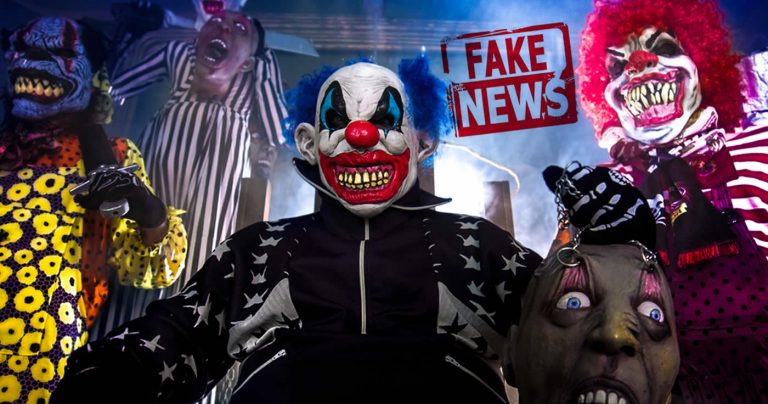 Unverantwortliche Panikmache durch Fake-News (Killer Clown)