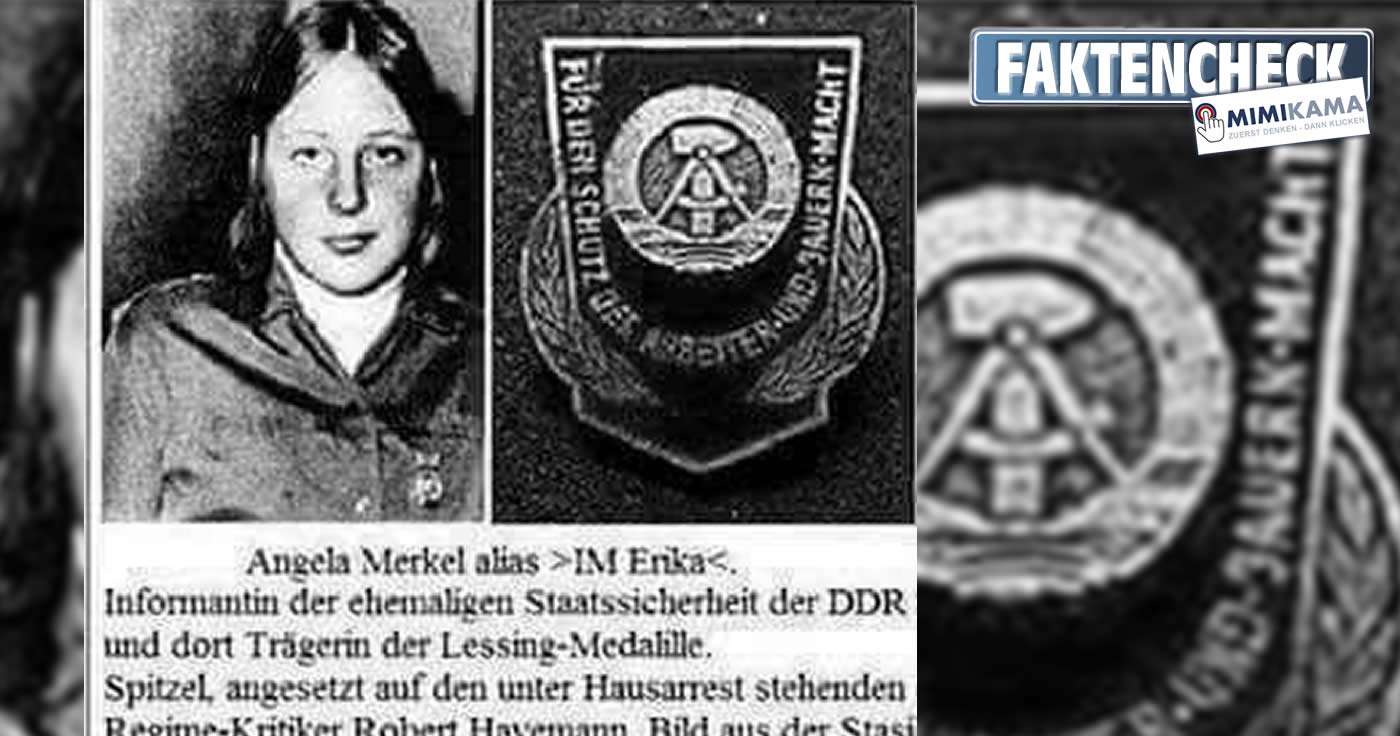 Die Medaille von Angela Merkel