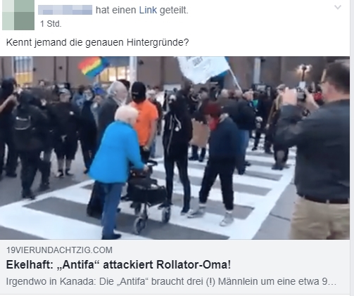 „Antifa“ attackiert Rollator-Oma