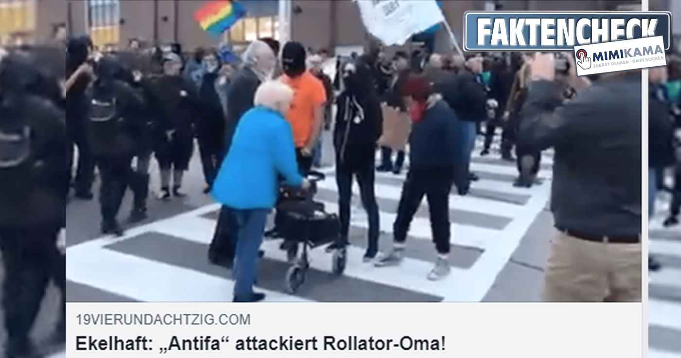 „Antifa attackiert Rollator-Oma!"