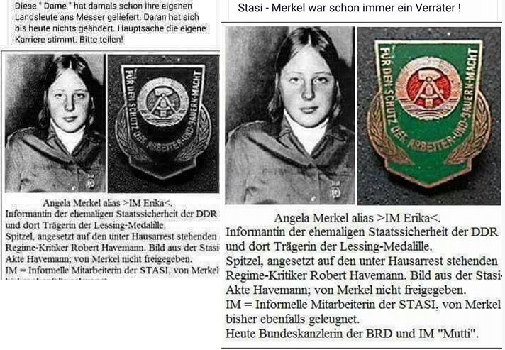 Angela Merkel und die Medaille