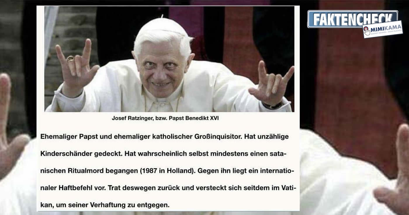 Ahftbefehl gegen Ex-Papst Ratzinger?