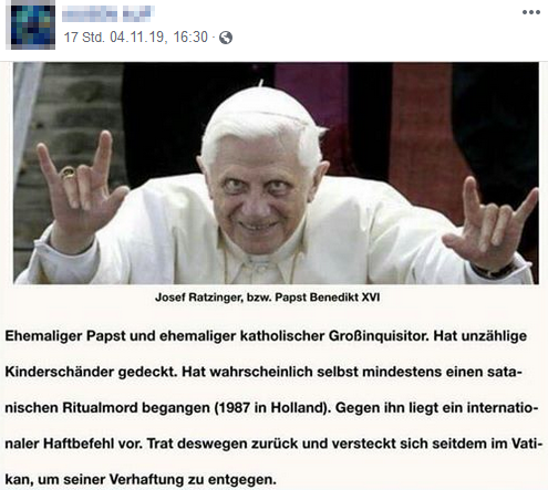 Ratzinger auf dem Sharepic