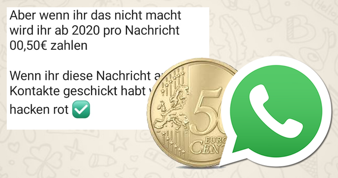 WhatsApp Kettenbrief: "Haken färbt sich rot"